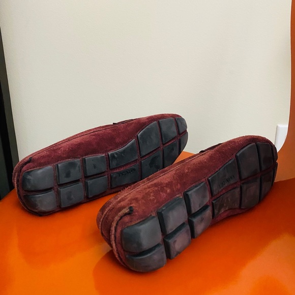 Prada Suede Loafers in Burgundy, size 7 UK (8 US) - Picture 5 of 5